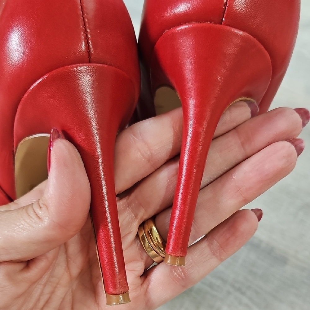 Genuine Leather Red Booties - Picture 7 of 10